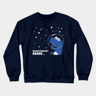 Cute Astronaut dinosaur. Crewneck Sweatshirt